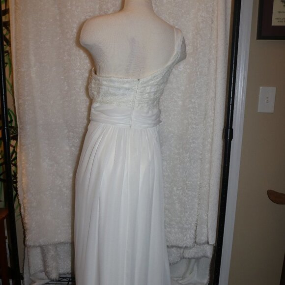 Hailey by Adrianna Papell white formal dress sz 6 - Picture 9 of 14